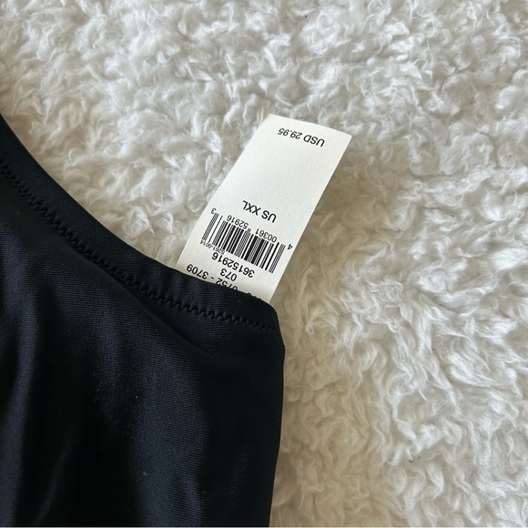 Aerie Triangle Bikini Top Black XXL NWT - Picture 2 of 4